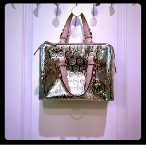 Authentic Michael Kors beautiful gold bag!